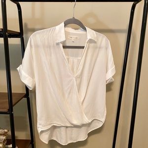 Lou & Grey for Loft - short sleeve white top